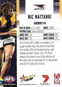 2012 Select AFL Champions - Promos #202 Nick Naitanui Back